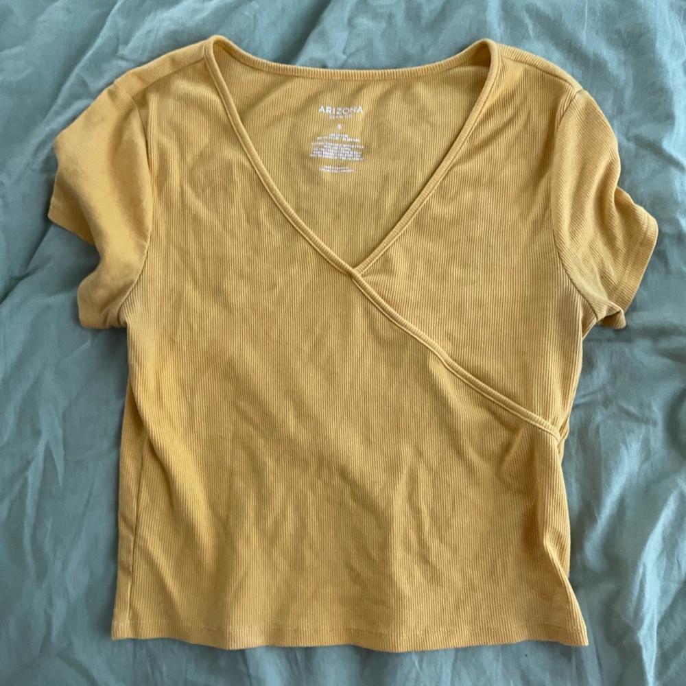 yellow crop top